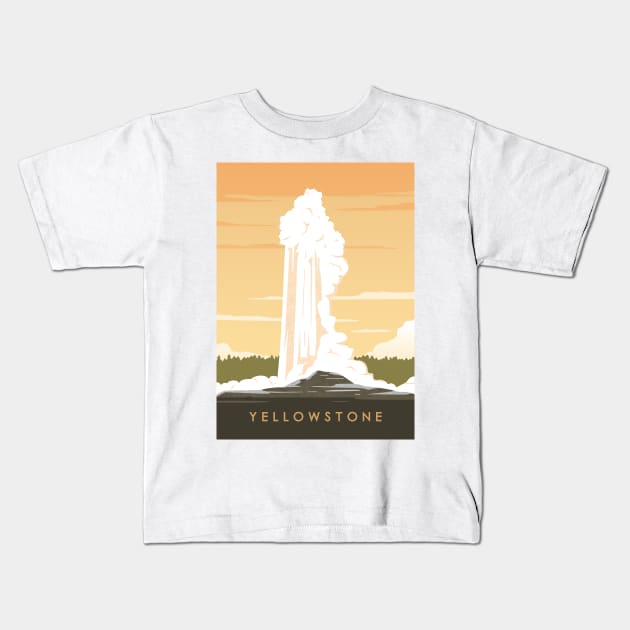 Yellowstone Kids T-Shirt by Zakaria Azis